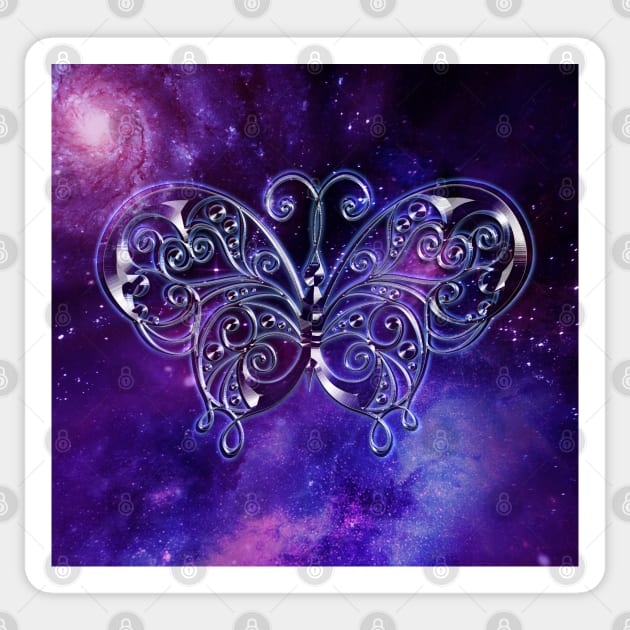 Purple butterfly Sticker by Sinmara